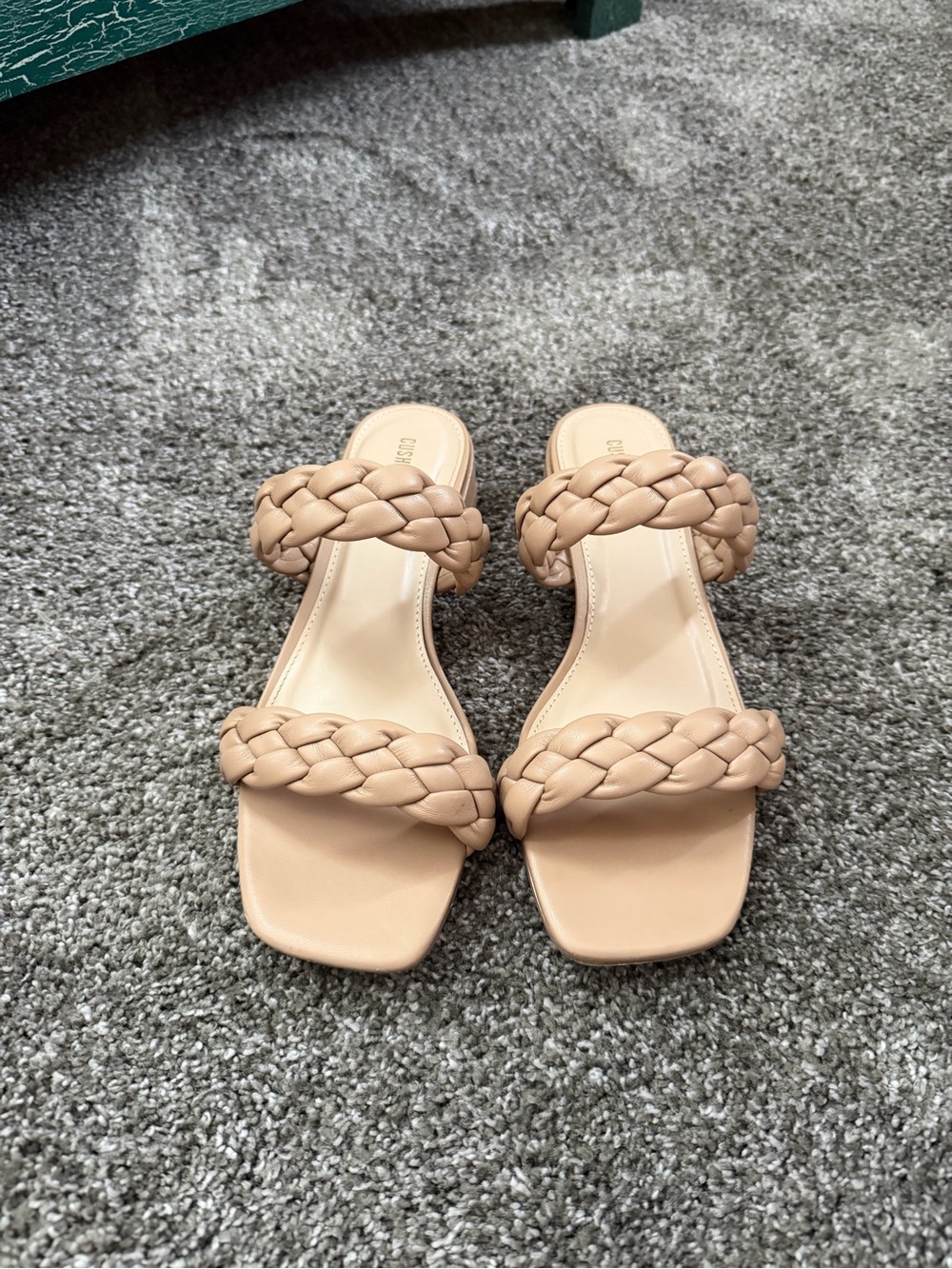 Cushionaire Braided Tayler Sandals with Mini Heel